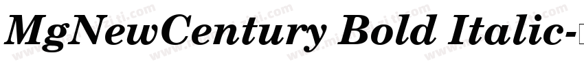 MgNewCentury Bold Italic字体转换